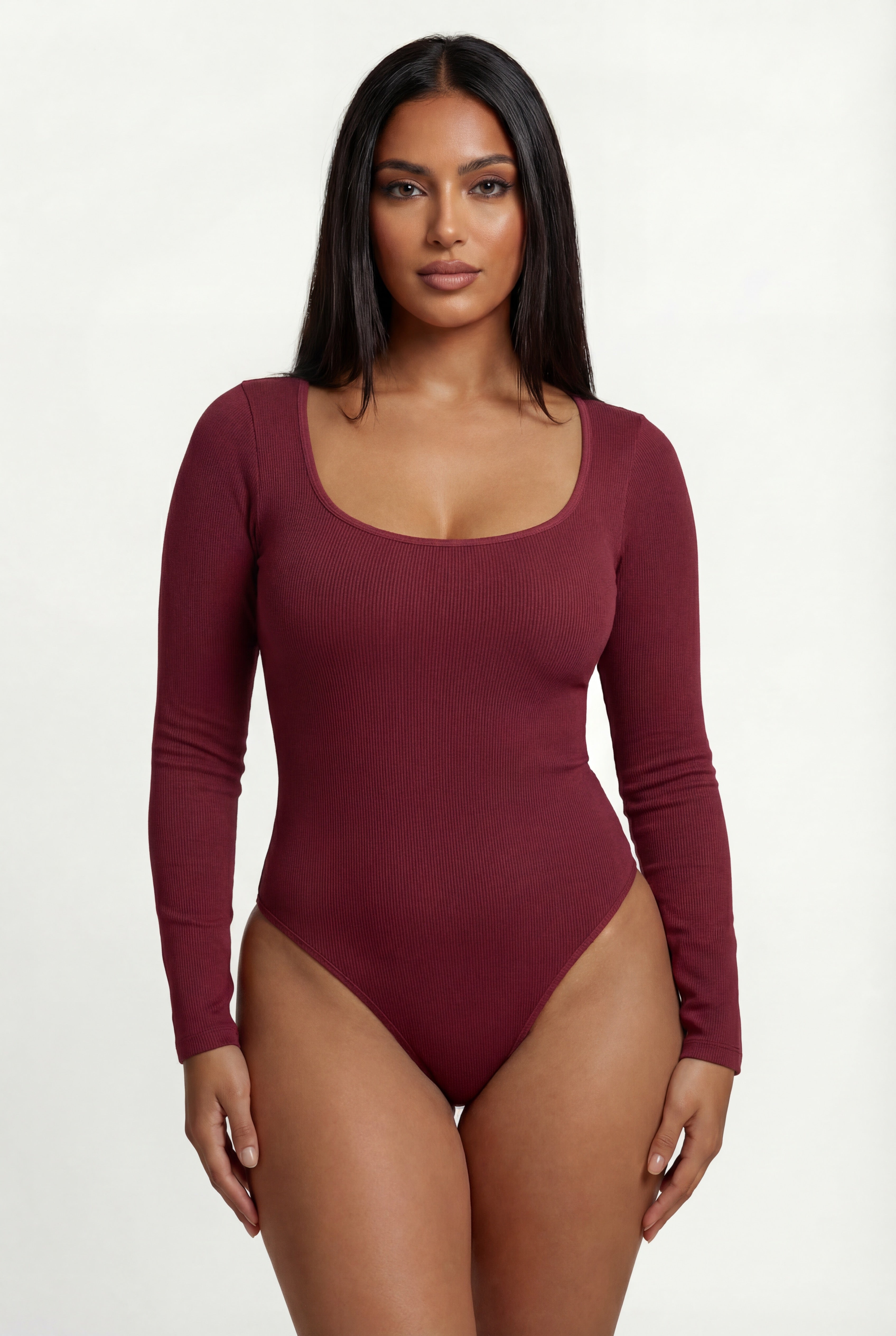 Body sculptant manches longues – Style élégant