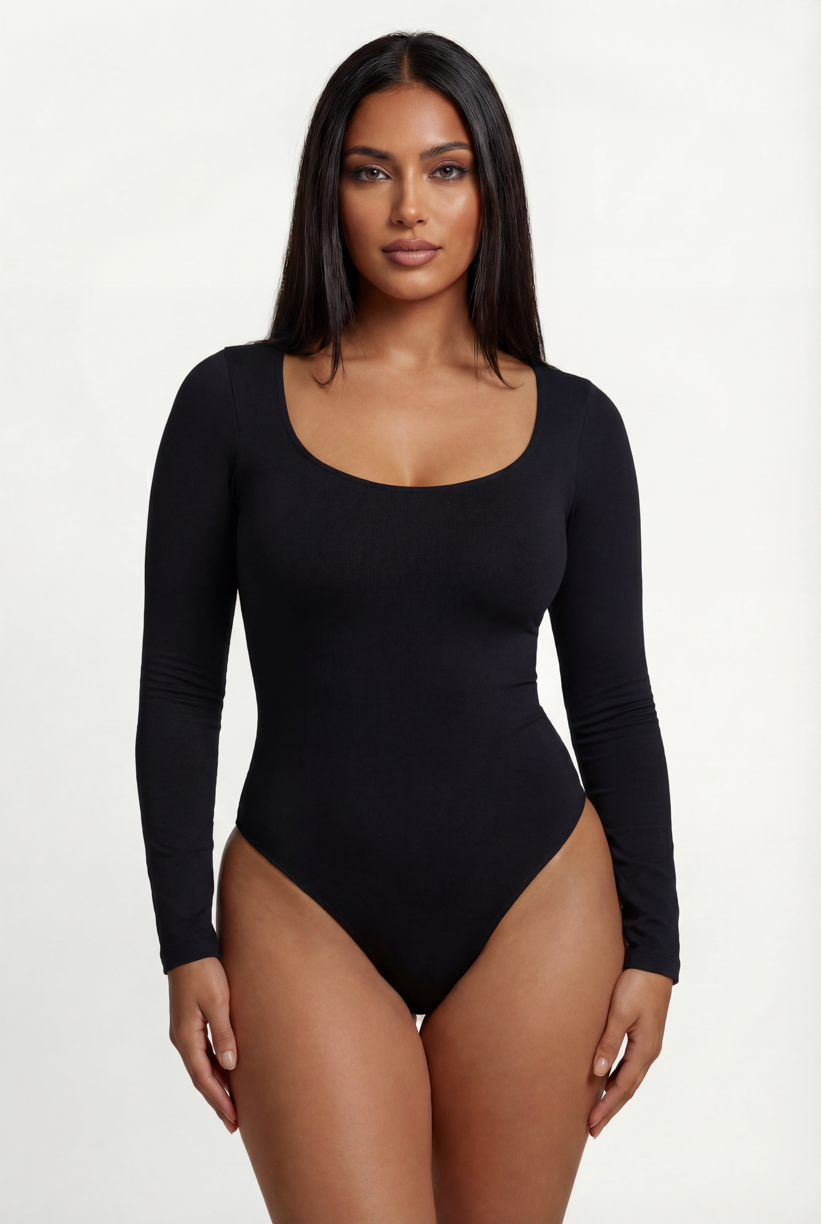 Body sculptant manches longues – Style élégant