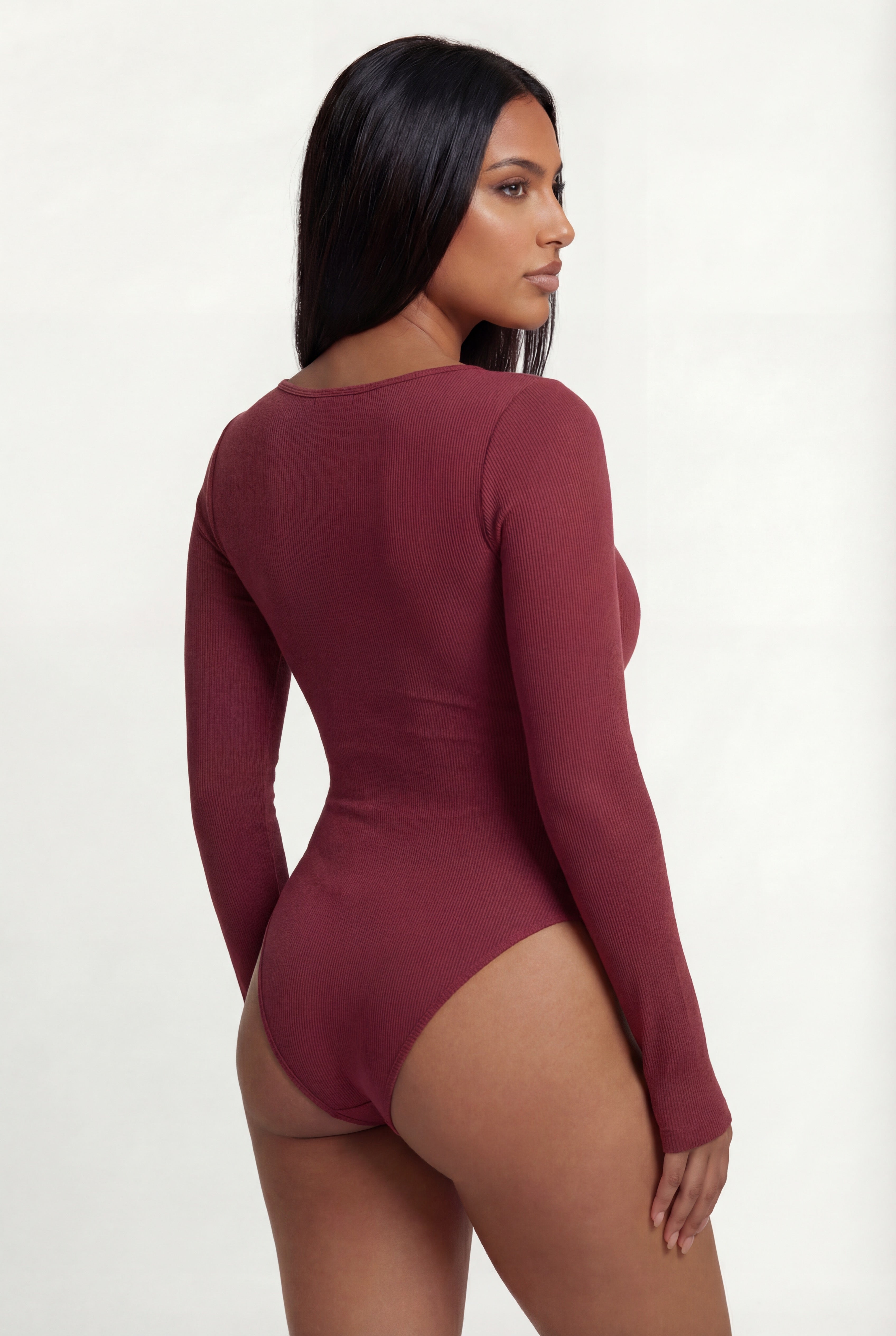 Body sculptant manches longues – Style élégant