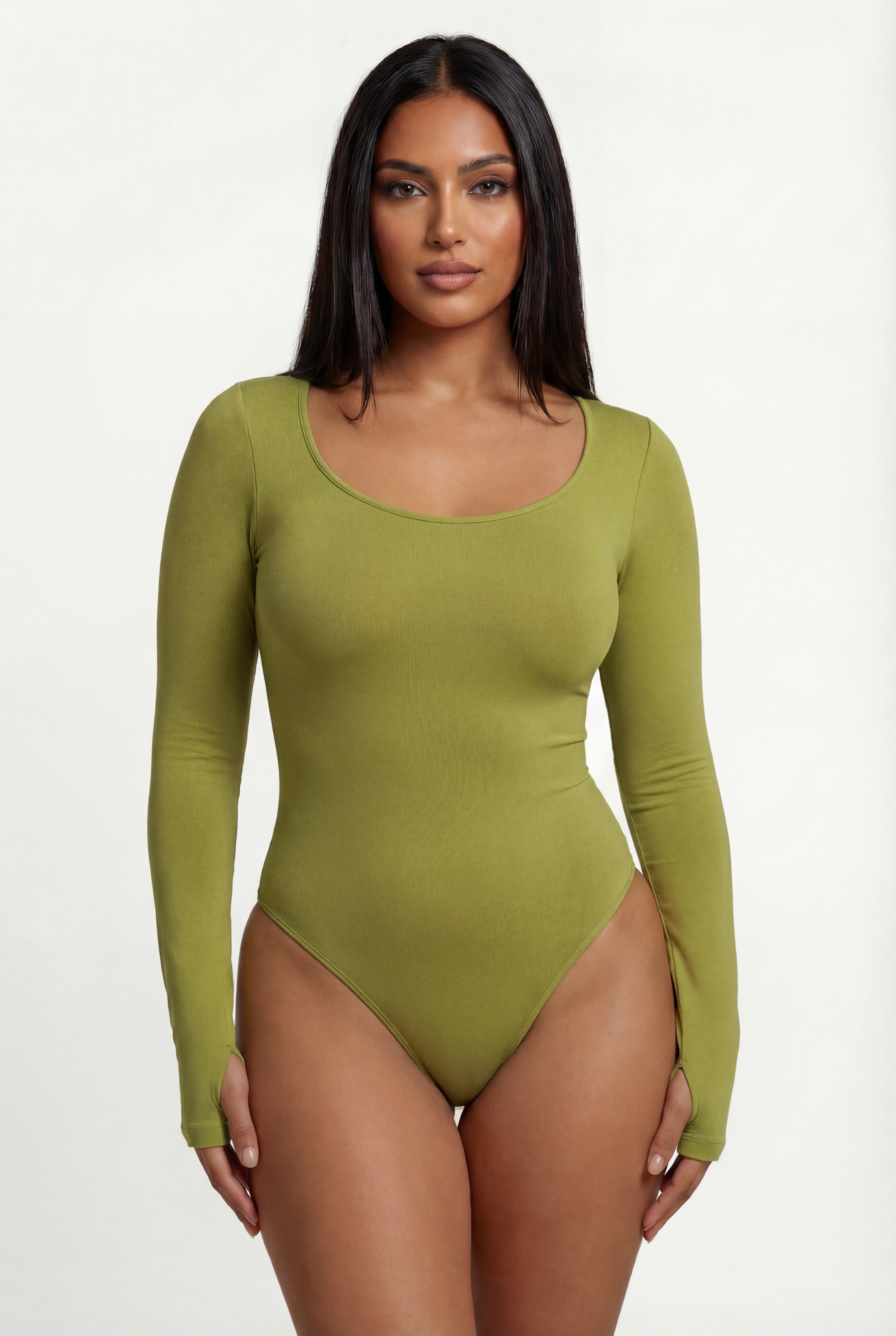 Body sculptant manches longues – Style élégant
