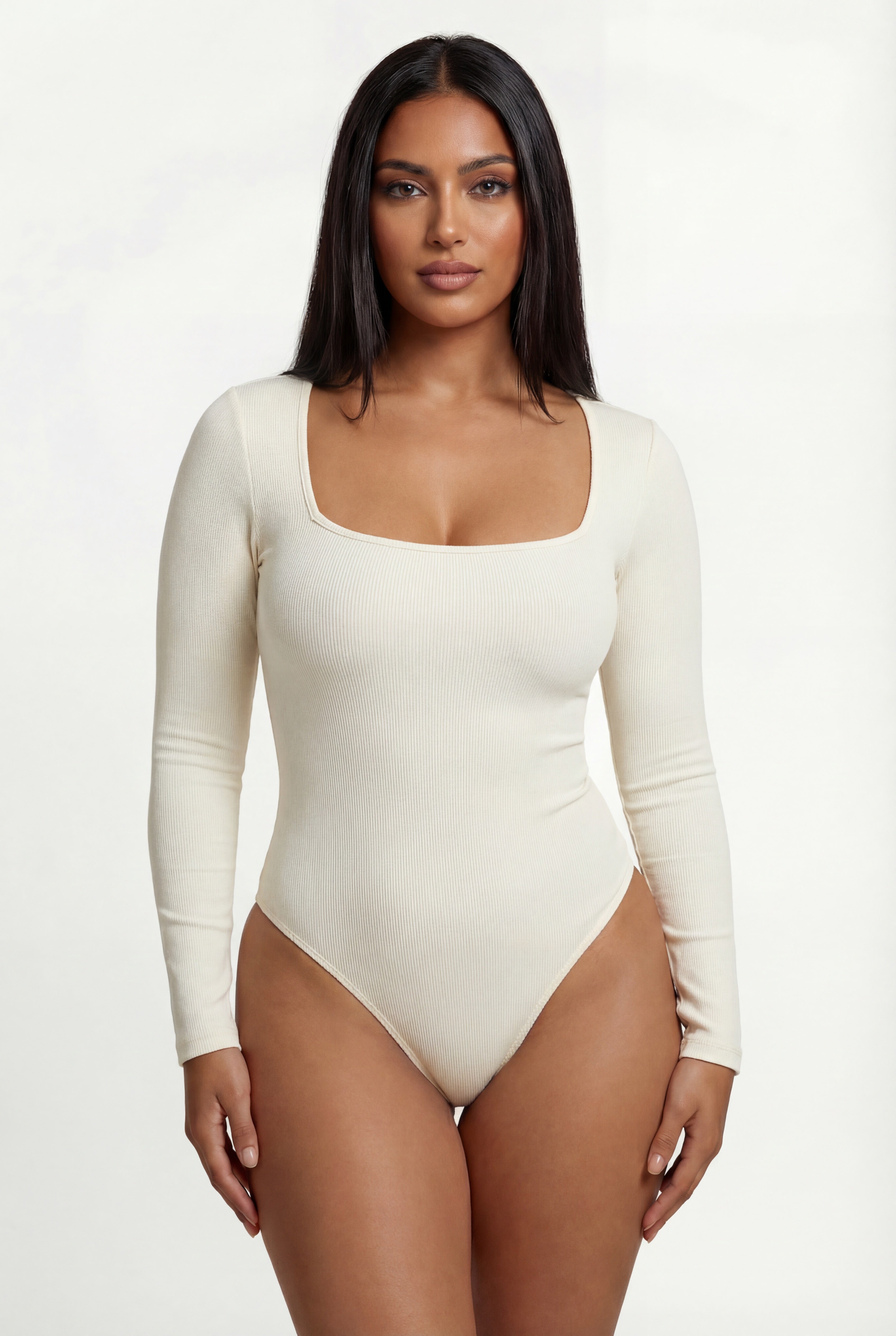 Body sculptant manches longues – Style élégant