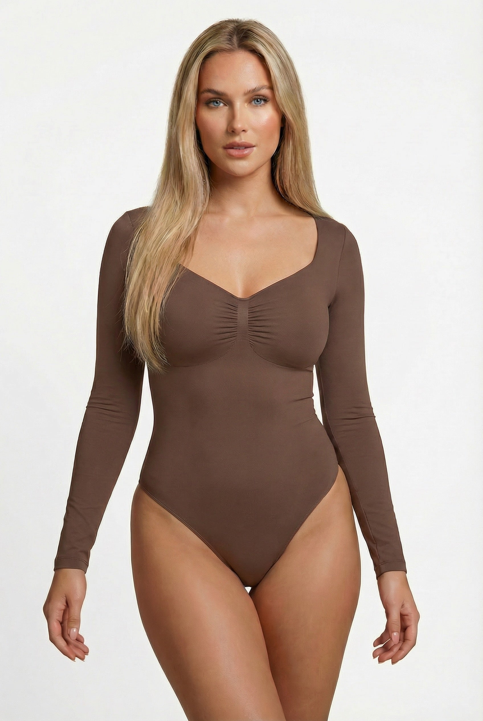 Body sculptant à manches longues – Effet gainant